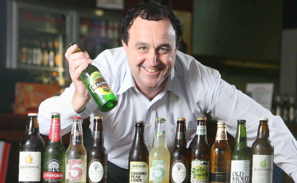 Yamanto Tavern’s Peter Coultas with the huge range of ciders the tavern now supplies. Yamanto Tavern’s Peter Coultas with the huge range of ciders the tavern now supplies.