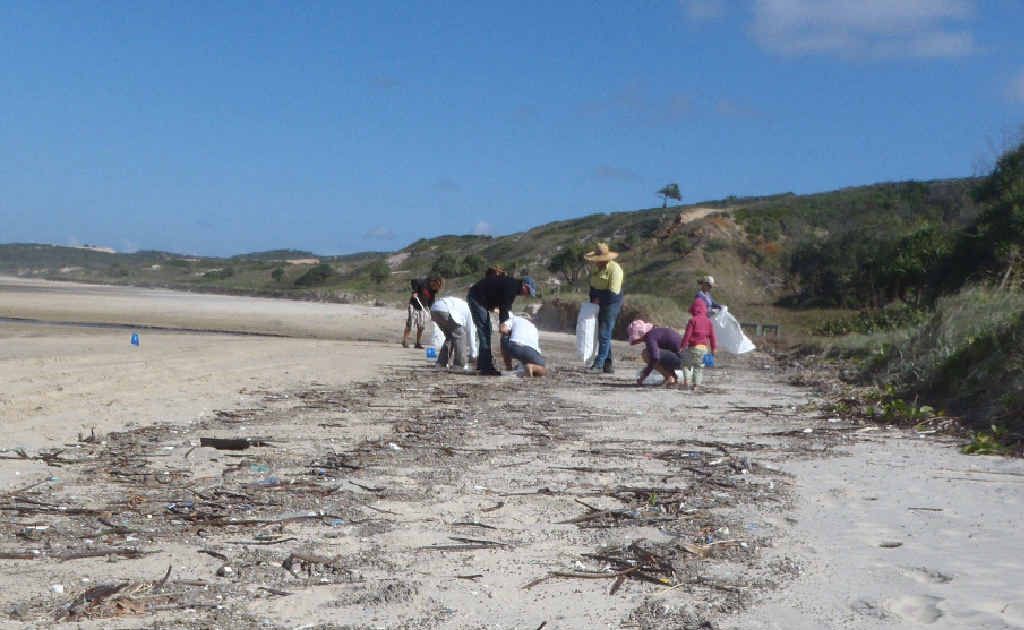 Volunteers go about the task of removing washed-up debris from a beach and will do the same at Kemp Beach on November 6 and 20. Volunteers go about the task of removing washed-up debris from a beach and will do the same at Kemp Beach on November 6 and 20.