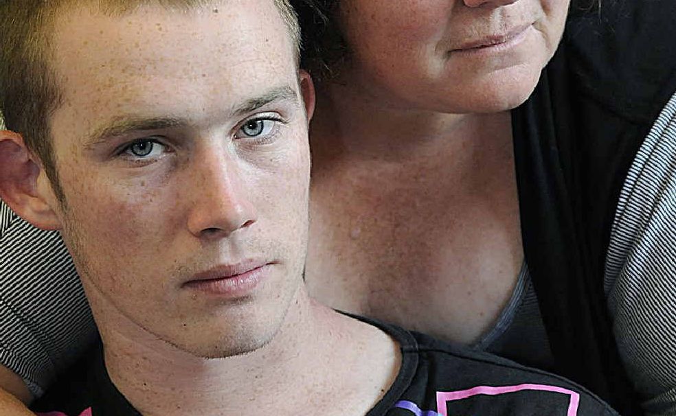 Jodi Gillis hugs her son Brad who spent five months in Queensland’s hardest prisons for a crime he didn’t commit. Jodi Gillis hugs her son Brad who spent five months in Queensland’s hardest prisons for a crime he didn’t commit.
