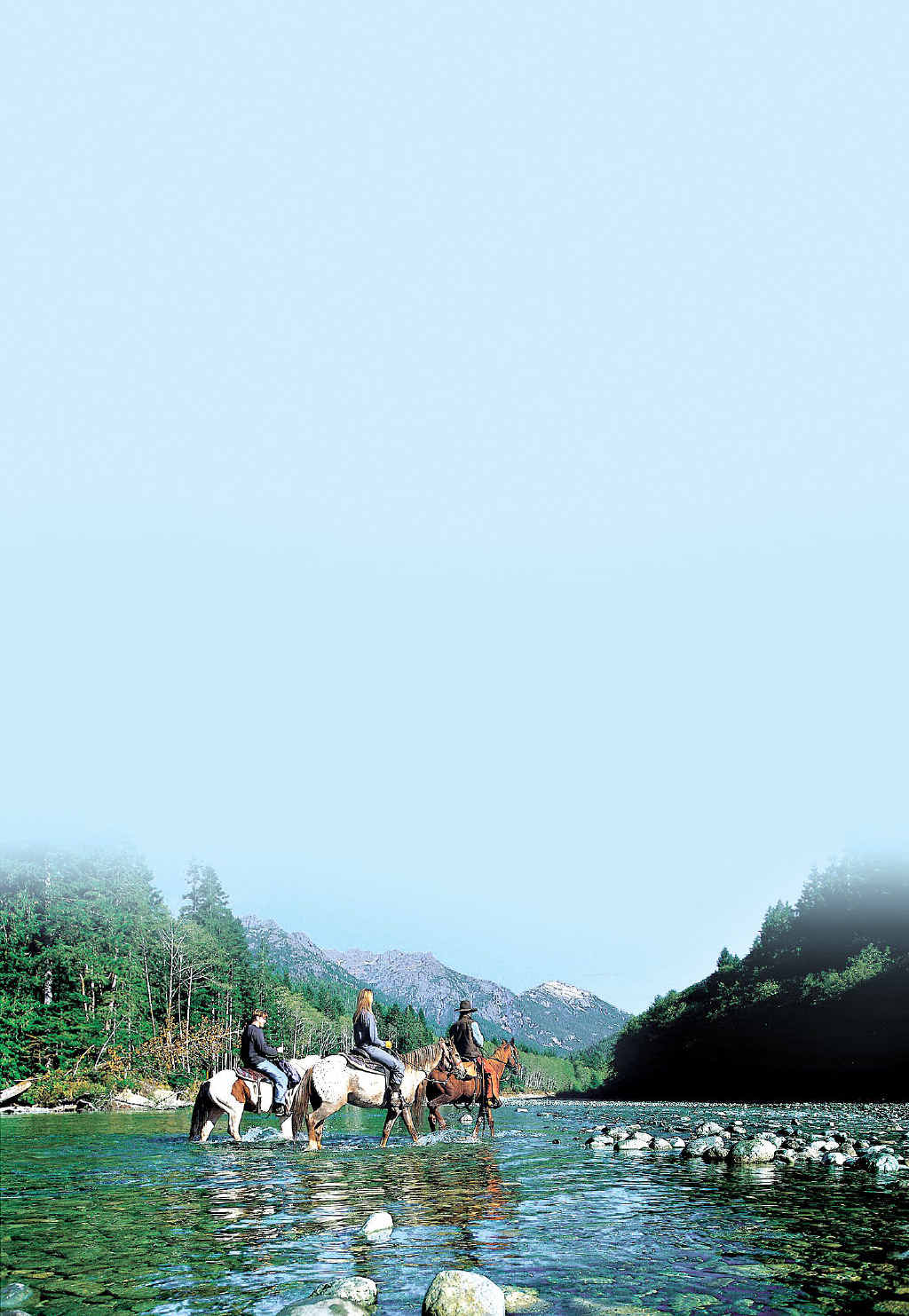 BEAR COUNTRY: John “Cowboy” Caton leads guests off on a trek. BEAR COUNTRY: John “Cowboy” Caton leads guests off on a trek.