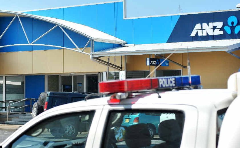 Police at the crime scene of the ANZ Bank in Coffs Harbour's Harbour Dr. Police at the crime scene of the ANZ Bank in Coffs Harbour's Harbour Dr.