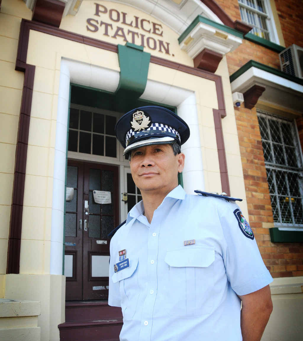 Superintendant Chris Sang outside the Gympie Police head office in Channon St. Superintendant Chris Sang outside the Gympie Police head office in Channon St.