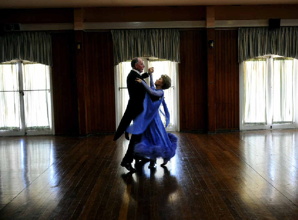 Ballroom dancing devotees John and Nella Devoy of Lismore dance at the Italo Australian Club. Ballroom dancing devotees John and Nella Devoy of Lismore dance at the Italo Australian Club.
