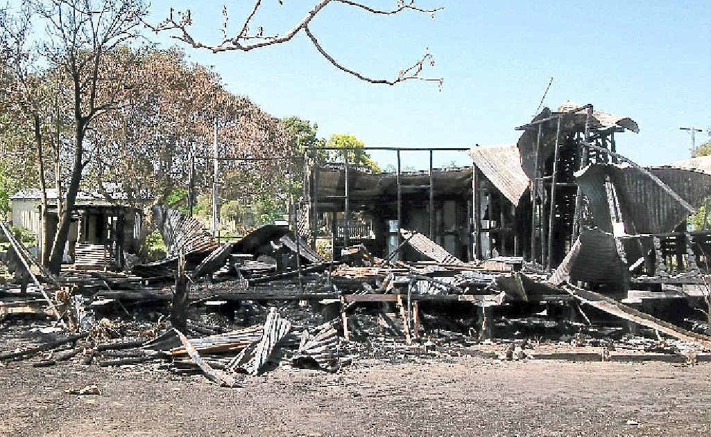 A home was left gutted by a fire in Gayndah. A man was lucky to escape from the blaze with his life. A home was left gutted by a fire in Gayndah. A man was lucky to escape from the blaze with his life.