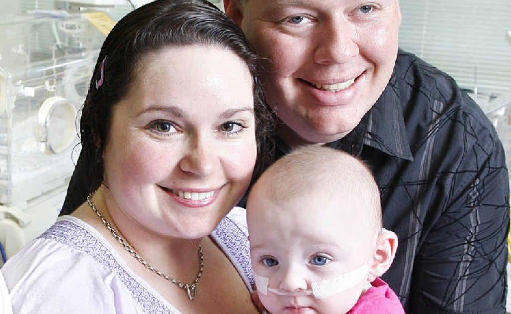 Sonya and Luke Robinson with daughter Makayla, whose birth was premature. The Premature Infants’ Parent’s Association has joined with Ipswich Hospital to raise money for special equipment. Sonya and Luke Robinson with daughter Makayla, whose birth was premature. The Premature Infants’ Parent’s Association has joined with Ipswich Hospital to raise money for special equipment.
