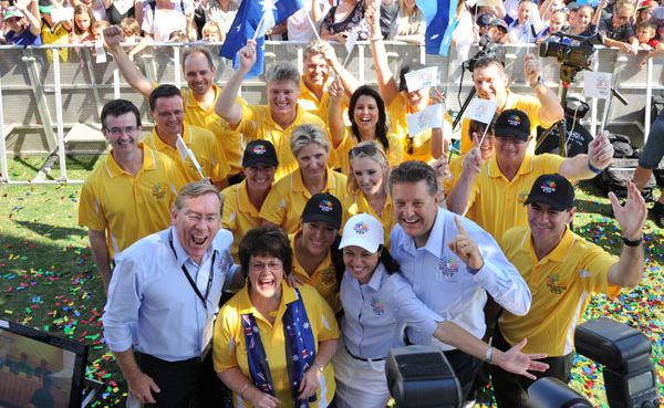 Queensland celebrates after the Gold Coast is announced as the host for the 2018 Commonwealth Games. Queensland celebrates after the Gold Coast is announced as the host for the 2018 Commonwealth Games.