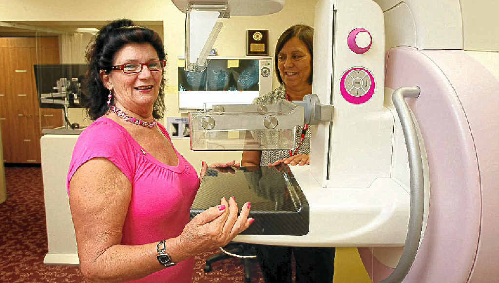 Ray Junemann and chief radiographer Umi McKenzie stress the value of mammograms. Ray Junemann and chief radiographer Umi McKenzie stress the value of mammograms.