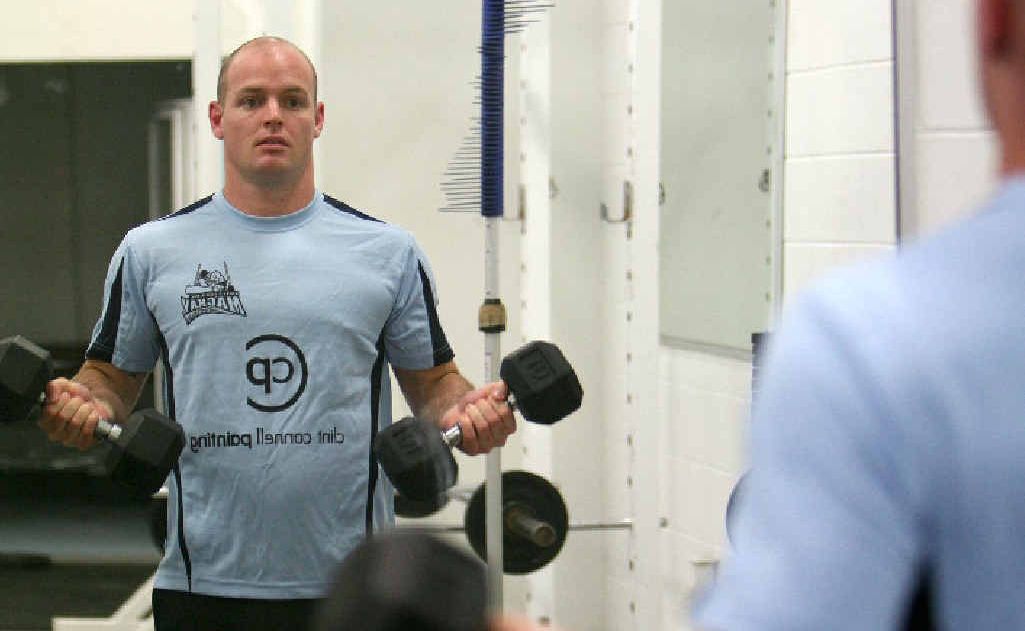 Captain Grant Rovelli and his teammates started weight training last night at the Virgin Australia Stadium gymnasium.