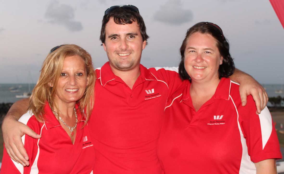 LEADING BANK: Westpac staff members Tania Coomber, Patrick Manning and Amanda Baxter took part in the second Corporate Sailing Challnege on Saturday, with Westpac winning first and second place ahead of the National Australia Bank.
Photo Aimee Vinci / Whitsunday Times LEADING BANK: Westpac staff members Tania Coomber, Patrick Manning and Amanda Baxter took part in the second Corporate Sailing Challnege on Saturday, with Westpac winning first and second place ahead of the National Australia Bank.
Photo Aimee Vinci / Whitsunday Times