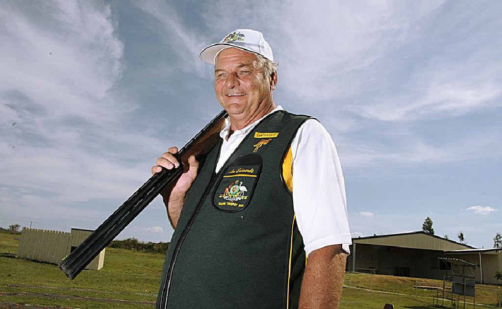 Toowoomba clay target shooter Len Edwards preparing to compete for Australia in New Zealand. Toowoomba clay target shooter Len Edwards preparing to compete for Australia in New Zealand.