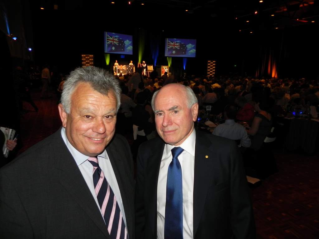 Former Prime Minister John Howard joined John Eales to launch John Connolly's campaign for the seat of Nicklin.