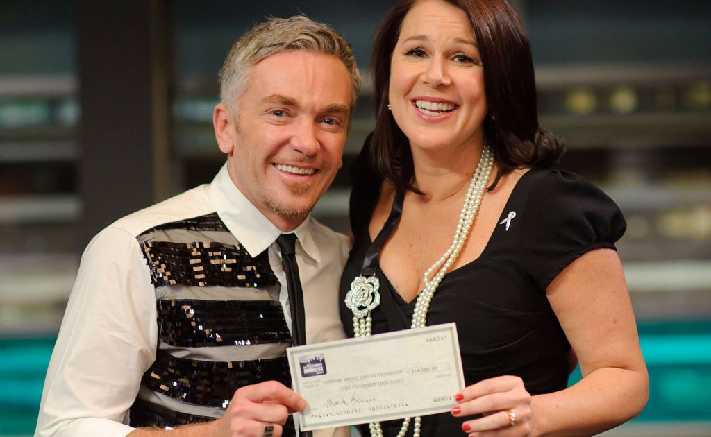 Celebrity Apprentice winner Julia Morris and runner up Jason Coleman.