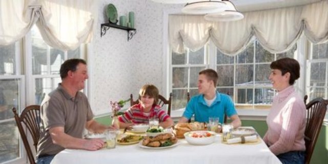 Teens who eat with parents are less likely to be depressed. Teens who eat with parents are less likely to be depressed.