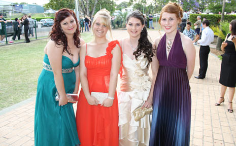 Alley Rutherford, Cozette Gent, Ebony Noon and Erin Leahy celebrate at the end of year formal for Lowood State High School. Alley Rutherford, Cozette Gent, Ebony Noon and Erin Leahy celebrate at the end of year formal for Lowood State High School.