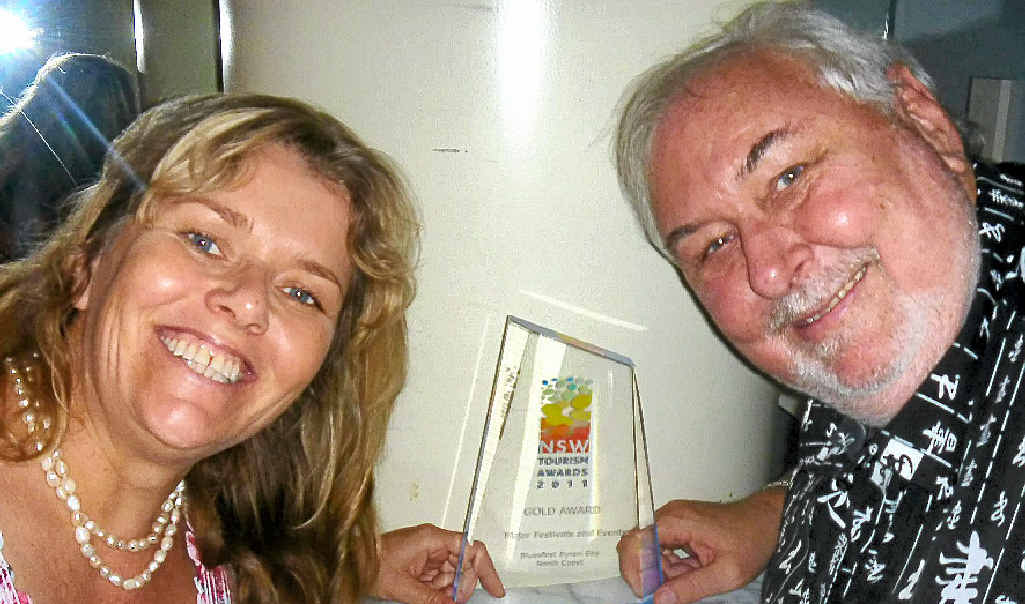 Peter Noble, with wife Annika, head up Byron Bay Blues Festival. Peter Noble, with wife Annika, head up Byron Bay Blues Festival.
