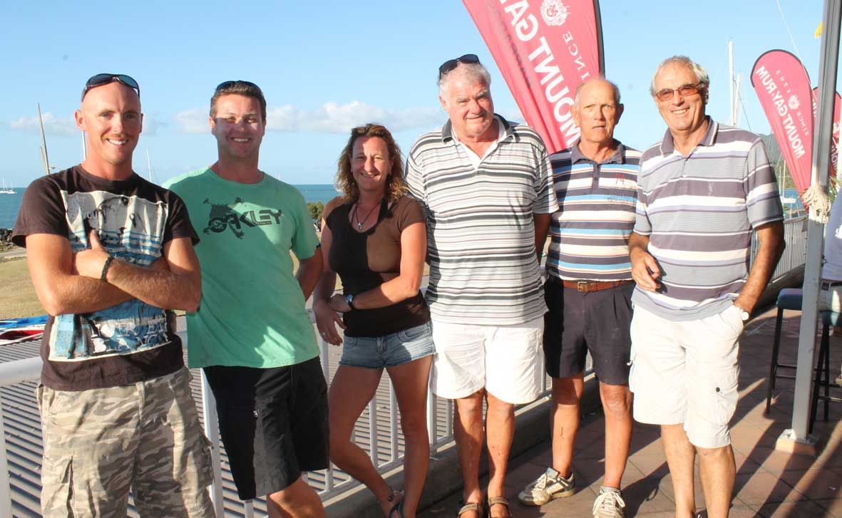WINNERS: Take Flight crew Stuart Allwright and Mike Keyte, Bobby D crew Tania Watson and Ross Winterbourn and Anthea crew Dave Pratchett and Dewi Hughes were the Whitsunday Sailing Club two-handed race Division 2 and 3 winners.
Photo Aimee Vinci / Whitsunday Times WINNERS: Take Flight crew Stuart Allwright and Mike Keyte, Bobby D crew Tania Watson and Ross Winterbourn and Anthea crew Dave Pratchett and Dewi Hughes were the Whitsunday Sailing Club two-handed race Division 2 and 3 winners.
Photo Aimee Vinci / Whitsunday Times