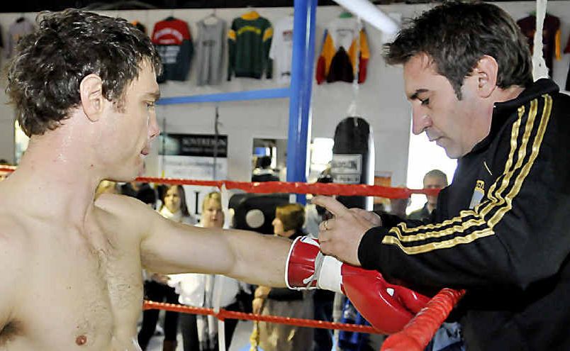 Michael Katsidis and Brendon Smith prepare to train at Smithy’s Gym earlier this year. Michael Katsidis and Brendon Smith prepare to train at Smithy’s Gym earlier this year.