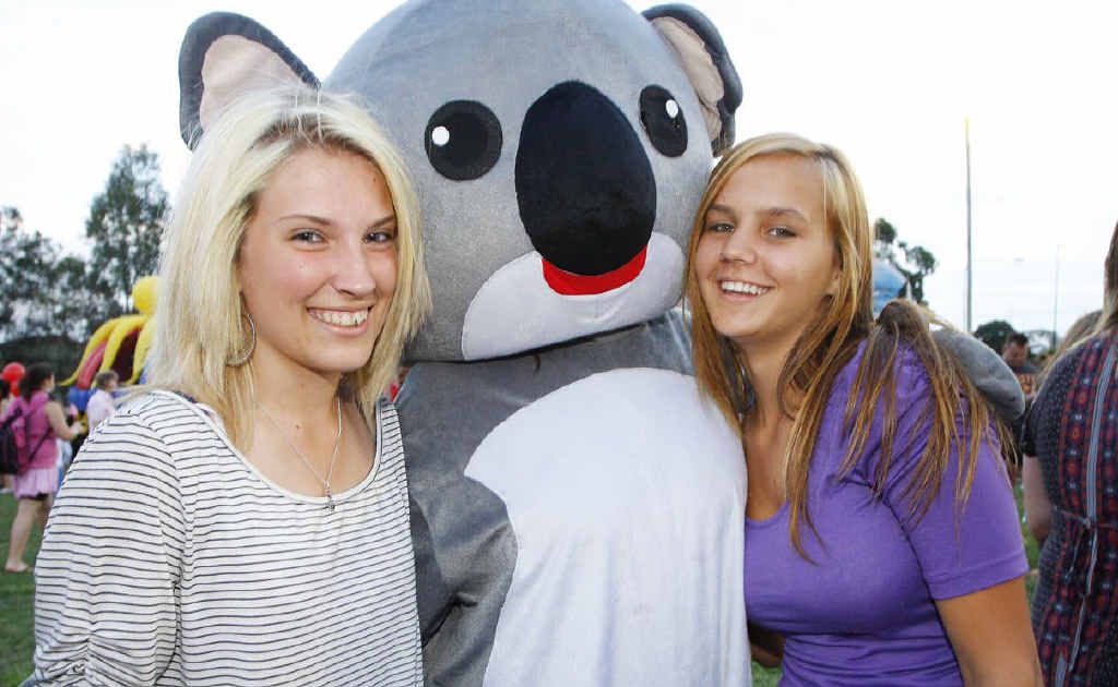 Jessica Scott, 14, and Claudia Neumann, 14, at Brassall. Jessica Scott, 14, and Claudia Neumann, 14, at Brassall.
