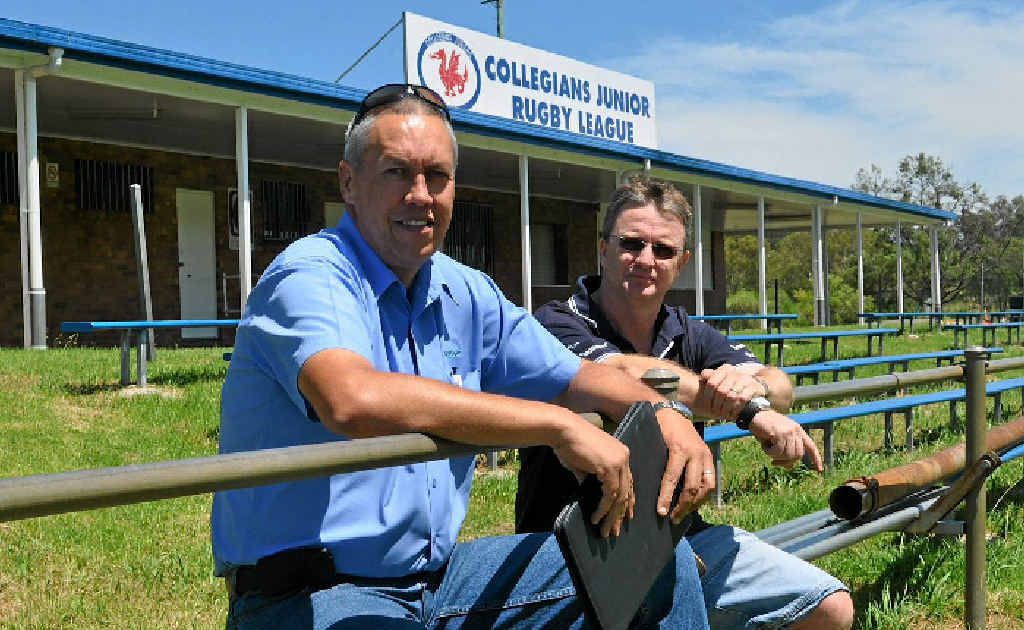 President Glen Williamson and secretary Fred Howard are preparing for the new season in junior rugby league at Collegians. President Glen Williamson and secretary Fred Howard are preparing for the new season in junior rugby league at Collegians.