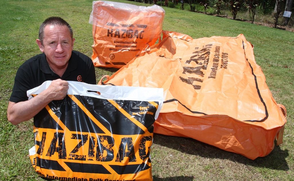 Ken Webb with the Hazibag. Ken Webb with the Hazibag.