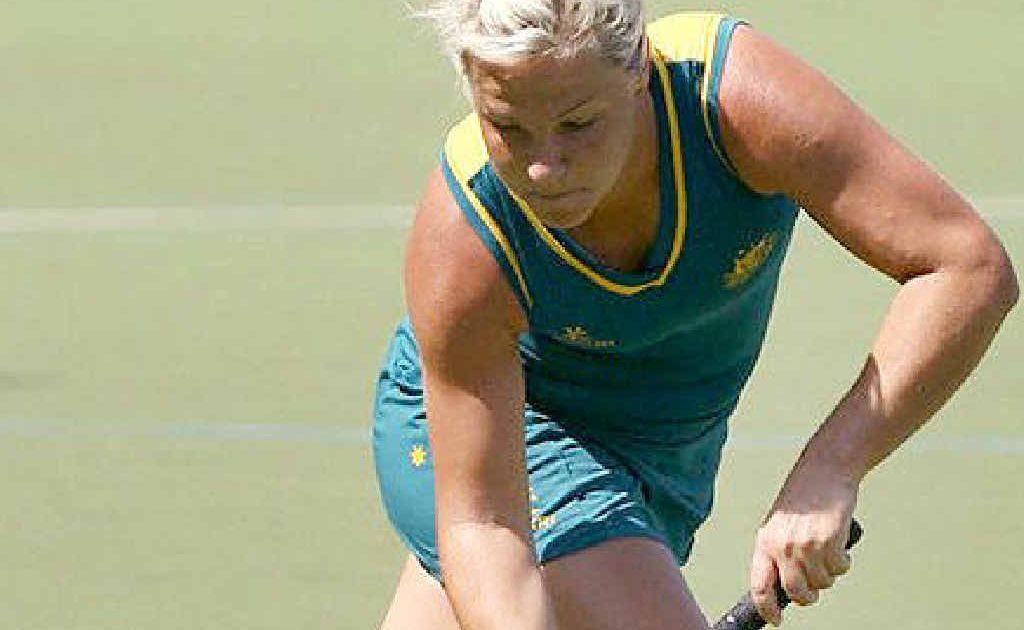 Ipswich hockey player Amy Korner runs hard during one of her 51 internationals. Ipswich hockey player Amy Korner runs hard during one of her 51 internationals.