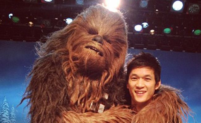 Wookie Chewbacca is in one of Artie Abrams' (Kevin McHale) dreams in a special episode of Glee.
