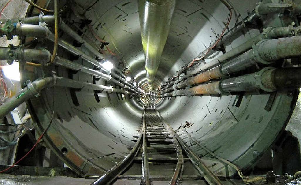 A typical segmentally lined tunnel. A typical segmentally lined tunnel.