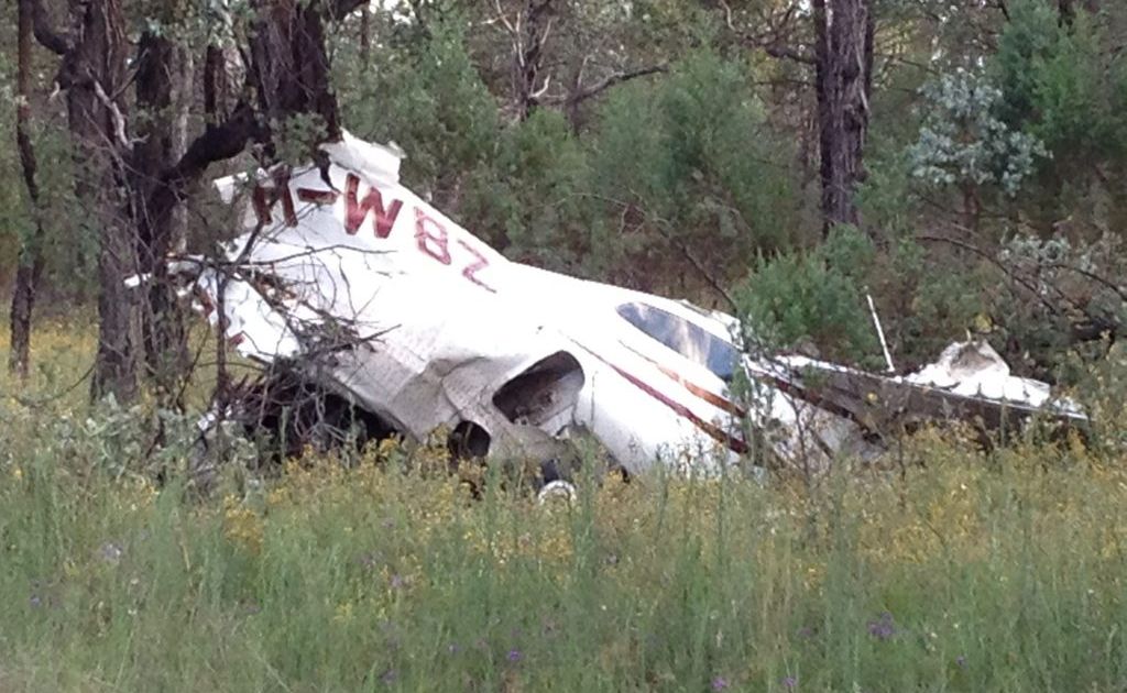 The wreckage from Darryl Marsh's fatal plane crash, 25km north of Injune. The wreckage from Darryl Marsh's fatal plane crash, 25km north of Injune.