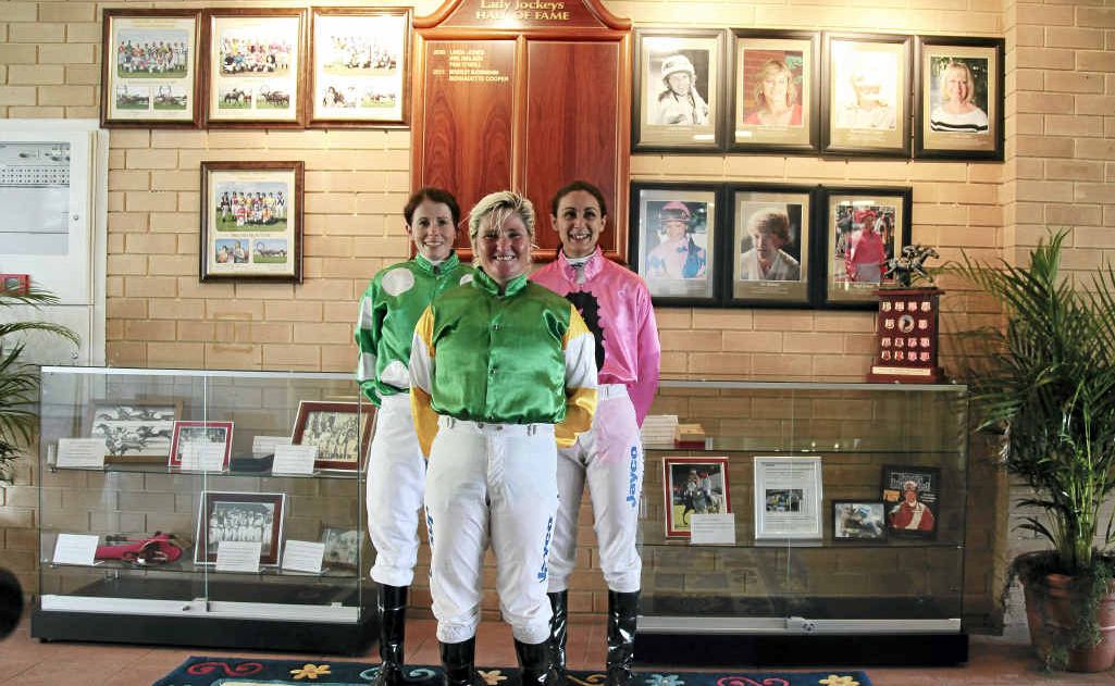 Ballina Jockey Club took the first step towards establishing a Lady Jockeys Racing Museum when a display in its foyer was opened. Female riders, from left, Kasie Stanley, Lorna Cook and Amy White were proud to be there to mark the occasion. The club has set up the display setting out the history of the Iris Nielsen Ladies Invitational Handicap as well as artefacts and photographs of early races when, before 1979, lady jockeys were not allowed to compete against the men. There are also portraits of members of the Lady Jockeys Hall of Fame. The club is seeking $5 million in Federal Government funding to build the museum. Ballina Jockey Club took the first step towards establishing a Lady Jockeys Racing Museum when a display in its foyer was opened. Female riders, from left, Kasie Stanley, Lorna Cook and Amy White were proud to be there to mark the occasion. The club has set up the display setting out the history of the Iris Nielsen Ladies Invitational Handicap as well as artefacts and photographs of early races when, before 1979, lady jockeys were not allowed to compete against the men. There are also portraits of members of the Lady Jockeys Hall of Fame. The club is seeking $5 million in Federal Government funding to build the museum.