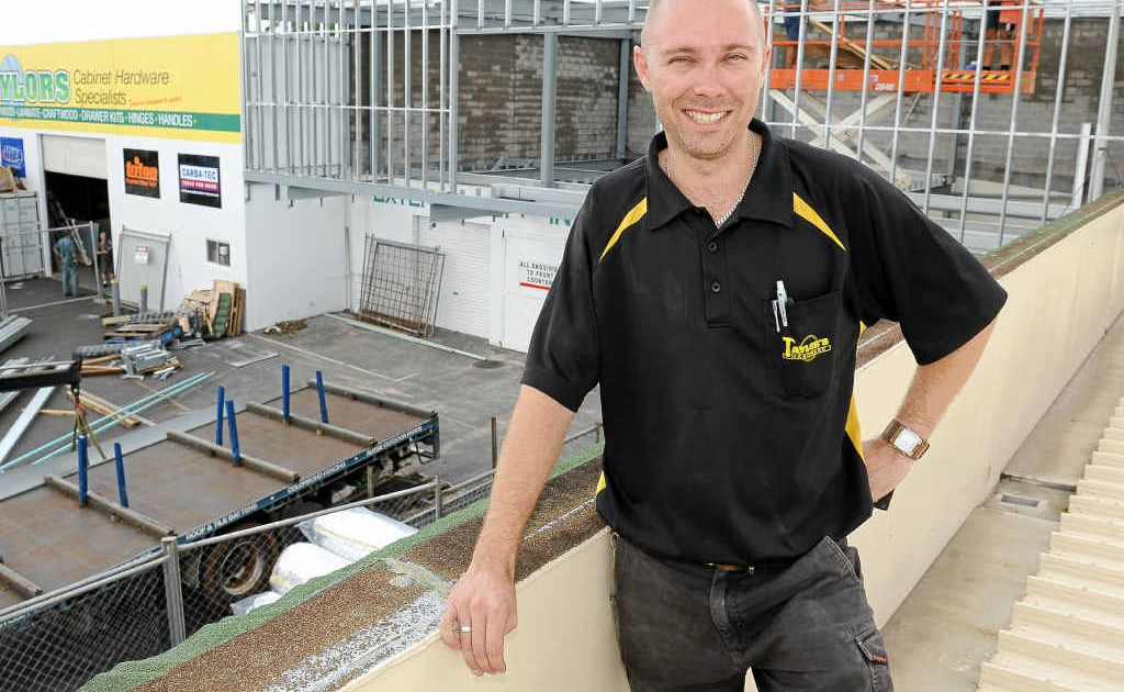 Adam Taylor surveys the new storage space being built at Taylors Hardware in Targo St. Adam Taylor surveys the new storage space being built at Taylors Hardware in Targo St.