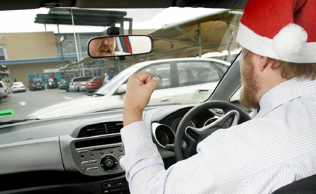 Christmas shoppers car-parking rage at its worst. Christmas shoppers car-parking rage at its worst.