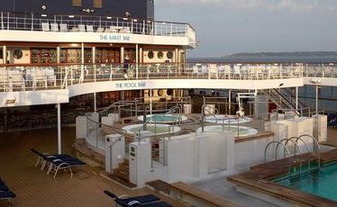 The Celebrity Century's pool deck. The Celebrity Century's pool deck.