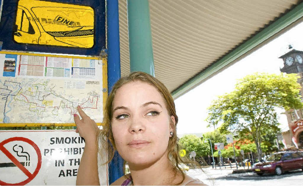 Daisy Aczel-Morris, 16, of Goonellabah is dependent on buses for travel. Daisy Aczel-Morris, 16, of Goonellabah is dependent on buses for travel.