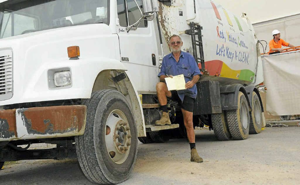 Tom Olley uses his truck to blockade a local building site. Tom Olley uses his truck to blockade a local building site.