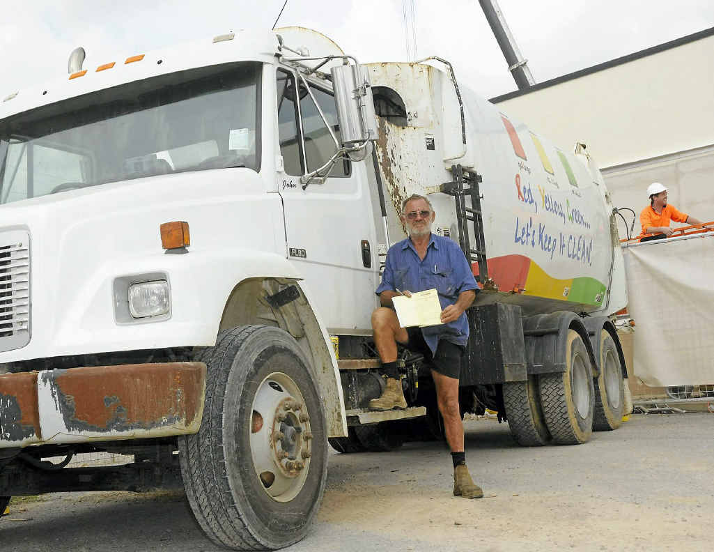 Tom Olley uses his truck to blockade a local building site. Tom Olley uses his truck to blockade a local building site.