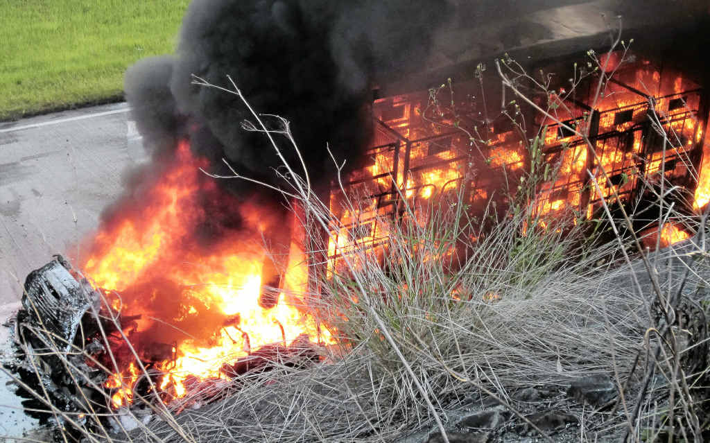 Postal van fire 'unusual'