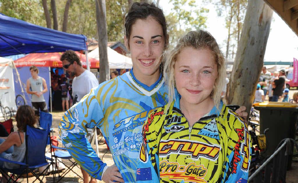 World BMX champion Jade Parker and fellow Bundaberg star Abbie Blackburn. World BMX champion Jade Parker and fellow Bundaberg star Abbie Blackburn.