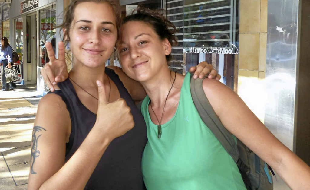 French backpackers Bérengére Martin and Samantha Faucelli are visiting Rockhampton during their time in Australia rather than staying in the cities. French backpackers Bérengére Martin and Samantha Faucelli are visiting Rockhampton during their time in Australia rather than staying in the cities.