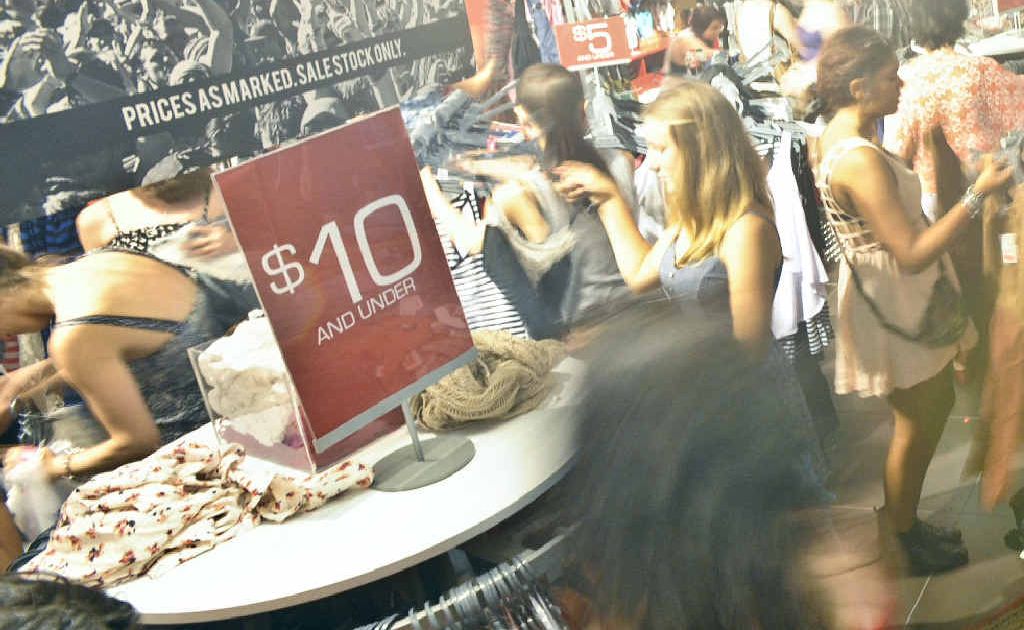 The crowds revelled in the Boxing Day sales at the Park Beach Plaza on Monday. The crowds revelled in the Boxing Day sales at the Park Beach Plaza on Monday.