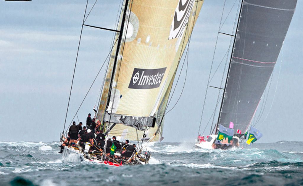Investec Loyal chasing after Wild Oats XI. Investec Loyal chasing after Wild Oats XI.