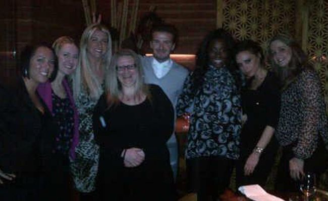 David Beckham helped throw a surprise 30th birthday dinner for his younger sister. He later posted this pic on his Facebook page. David Beckham helped throw a surprise 30th birthday dinner for his younger sister. He later posted this pic on his Facebook page.