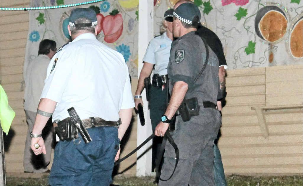 Police with sniffer dog at Tropical Fruits. Police with sniffer dog at Tropical Fruits.