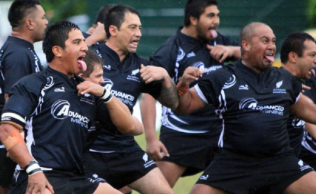 The New Zealand players set the tone for the 2011 Waitangi Day rugby union match at Emerald, which the Kiwis won 20–7. Photo: Terry Hill The New Zealand players set the tone for the 2011 Waitangi Day rugby union match at Emerald, which the Kiwis won 20–7. Photo: Terry Hill