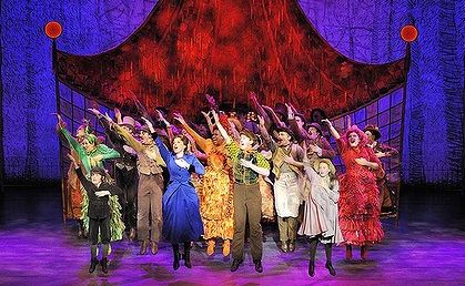 The Australian cast of Mary Poppins in action.
The Australian cast of Mary Poppins in action.