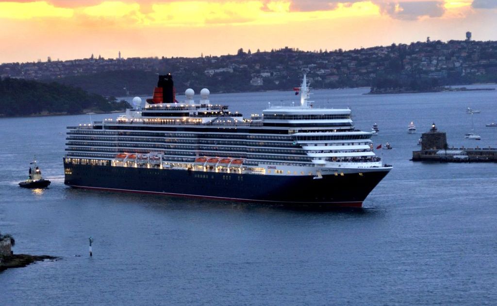 Cunard's Queen Elizabeth in Sydney. Cunard's Queen Elizabeth in Sydney.