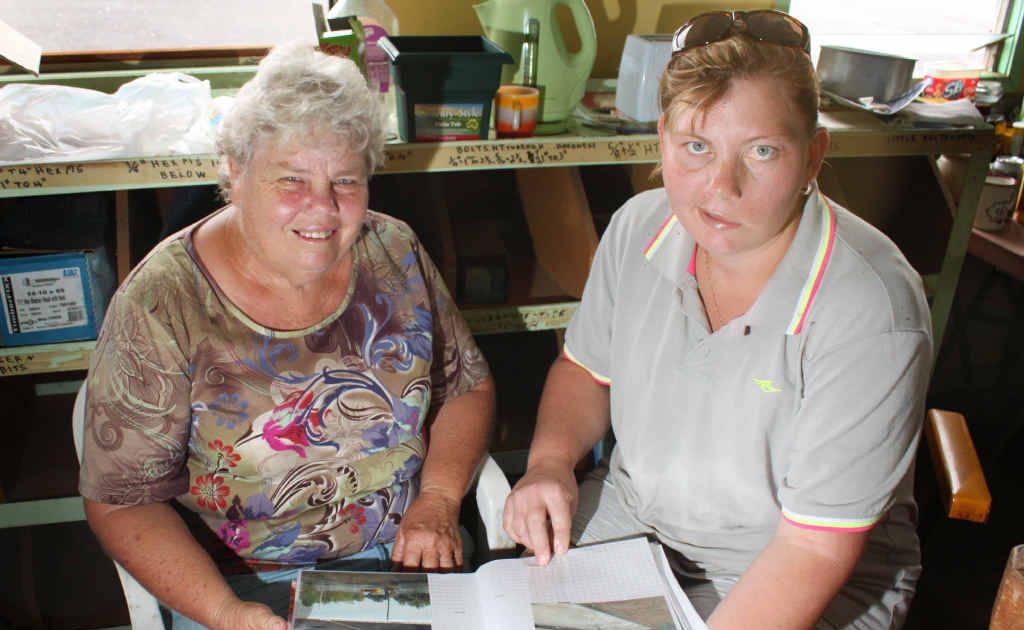 Nikki Upton (on right) and her mother Pam Dallas reflect on their experience in the summer floods in Rolleston. Nikki Upton (on right) and her mother Pam Dallas reflect on their experience in the summer floods in Rolleston.
