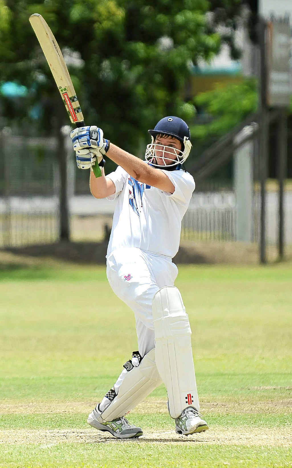 Darling Downs South West Queensland batsman Ben Itzstein lashes out at Salter Oval. Darling Downs South West Queensland batsman Ben Itzstein lashes out at Salter Oval.