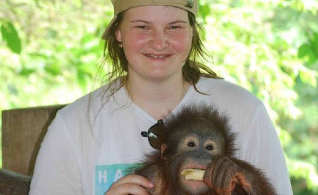 High school graduate Tegan Clarke in Bali with an orangutan. She says that it’s tourists who give the country a bad name. High school graduate Tegan Clarke in Bali with an orangutan. She says that it’s tourists who give the country a bad name.