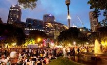 Many areas of Sydney's CBD were transformed into party zones during the Festival First Night event on Saturday.
Many areas of Sydney's CBD were transformed into party zones during the Festival First Night event on Saturday.