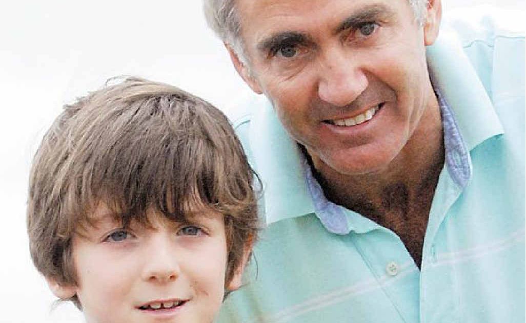 Mick Doohan and his eight-year-old son are into kart racing. Mick Doohan and his eight-year-old son are into kart racing.